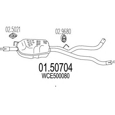 MTS 0150704 -  Средний глушитель выхлопных газов