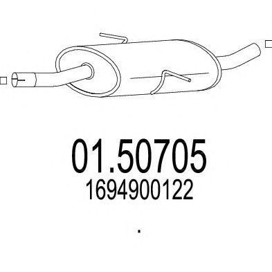 MTS 0150705 -  Средний глушитель выхлопных газов