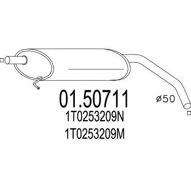MTS 0150711 -  Средний глушитель выхлопных газов