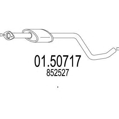 MTS 0150717 -  Средний глушитель выхлопных газов