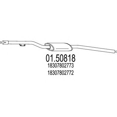 MTS 0150818 -  Средний глушитель выхлопных газов