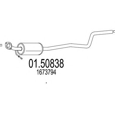 MTS 0150838 -  Средний глушитель выхлопных газов