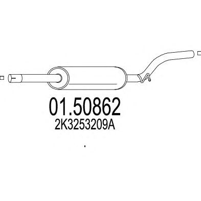 MTS 0150862 -  Средний глушитель выхлопных газов