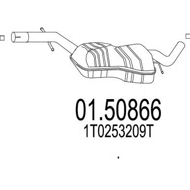 MTS 0150866 -  Средний глушитель выхлопных газов