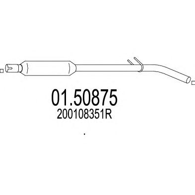MTS 0150875 -  Средний глушитель выхлопных газов