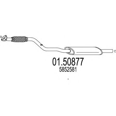 MTS 0150877 -  Средний глушитель выхлопных газов
