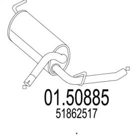 MTS 0150885 -  Средний глушитель выхлопных газов