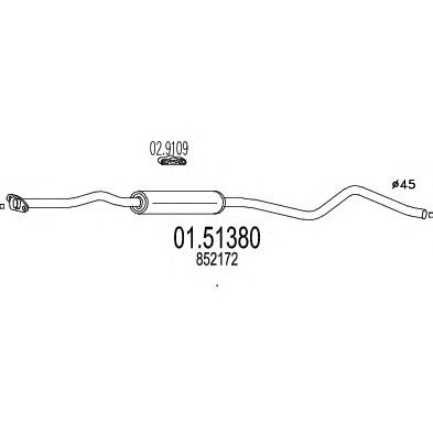 MTS 0151380 -  Средний глушитель выхлопных газов