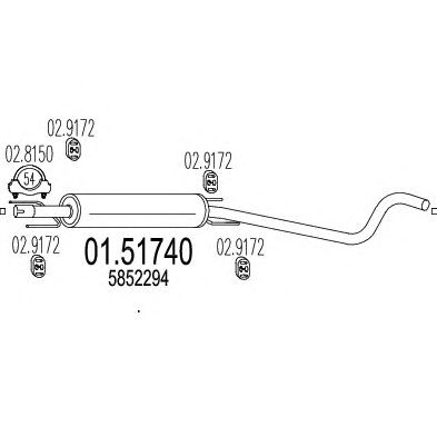 MTS 0151740 -  Средний глушитель выхлопных газов