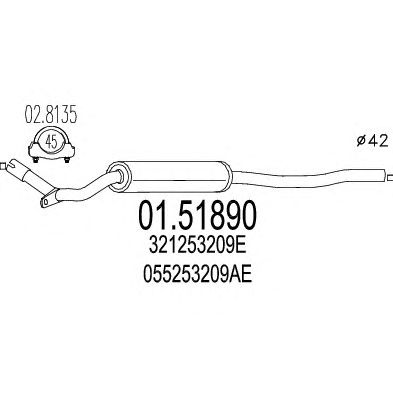 MTS 0151890 -  Предглушитель выхлопных газов