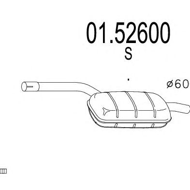MTS 0152600 -  Средний глушитель выхлопных газов