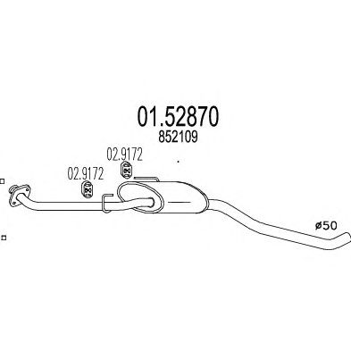 MTS 0152870 -  Средний глушитель выхлопных газов