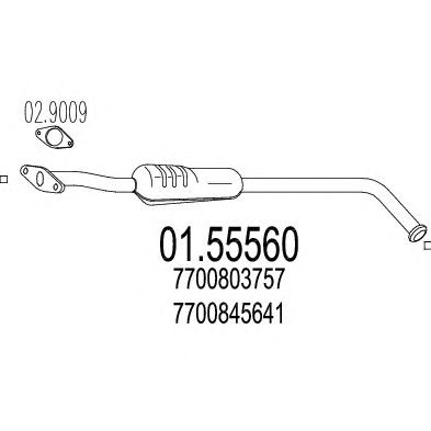 MTS 0155560 -  Средний глушитель выхлопных газов