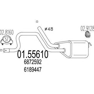 MTS 0155610 -  Средний глушитель выхлопных газов