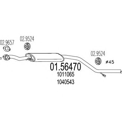 MTS 0156470 -  Средний глушитель выхлопных газов
