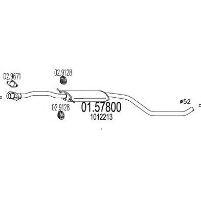 MTS 0157800 -  Средний глушитель выхлопных газов