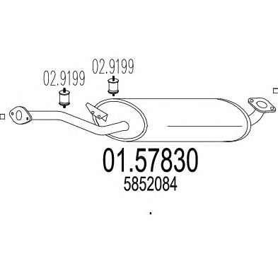MTS 0157830 -  Средний глушитель выхлопных газов
