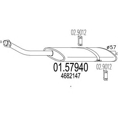 MTS 0157940 -  Средний глушитель выхлопных газов