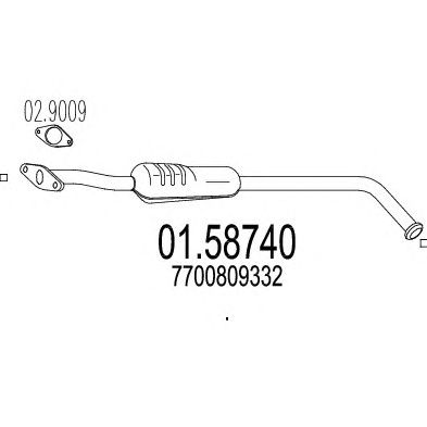 MTS 0158740 -  Средний глушитель выхлопных газов