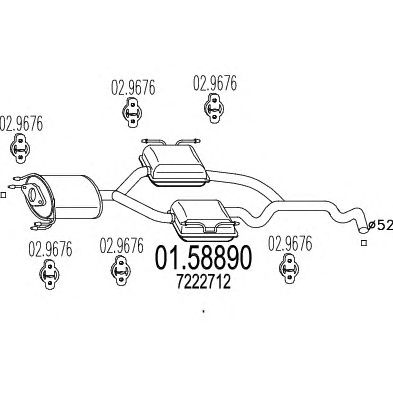 MTS 0158890 -  Средний глушитель выхлопных газов