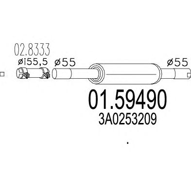MTS 0159490 -  Предглушитель выхлопных газов