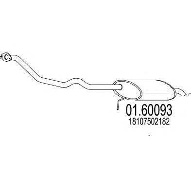 MTS 0160093 -  Глушитель выхлопных газов конечный
