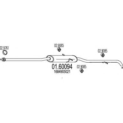 MTS 0160094 -  Глушитель выхлопных газов конечный