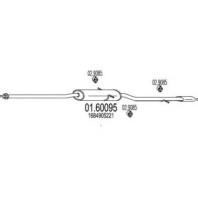 MTS 0160095 -  Глушитель выхлопных газов конечный