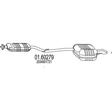 MTS 0160279 -  Глушитель выхлопных газов конечный