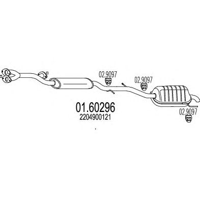 MTS 0160296 -  Глушитель выхлопных газов конечный