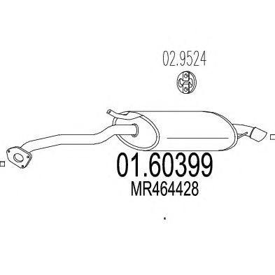 MTS 0160399 -  Средний глушитель выхлопных газов