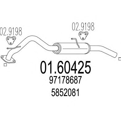 MTS 0160425 -  Глушитель выхлопных газов конечный