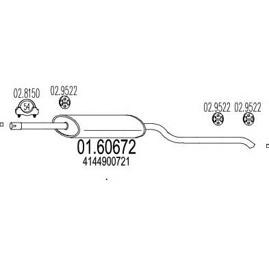 MTS 0160672 -  Глушитель выхлопных газов конечный