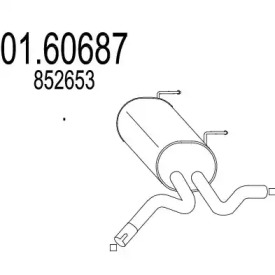 MTS 0160687 -  Глушитель выхлопных газов конечный