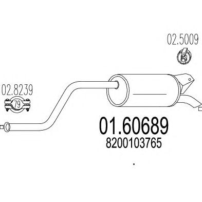 MTS 0160689 -  Глушитель выхлопных газов конечный