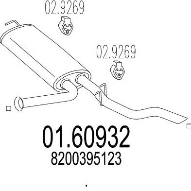 MTS 0160932 -  Глушитель выхлопных газов конечный