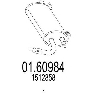 MTS 0160984 -  Глушитель выхлопных газов конечный