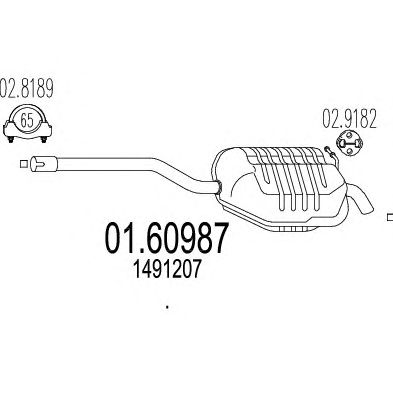 MTS 0160987 -  Глушитель выхлопных газов конечный