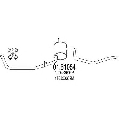 MTS 0161054 -  Глушитель выхлопных газов конечный