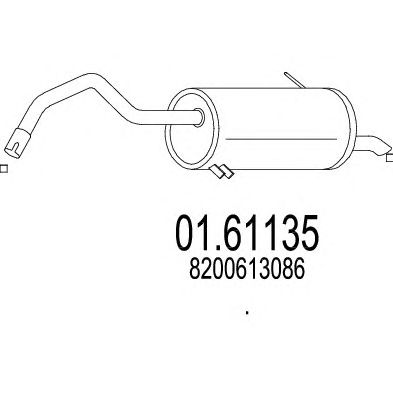 MTS 0161135 -  Глушитель выхлопных газов конечный