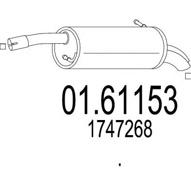 MTS 0161153 -  Глушитель выхлопных газов конечный