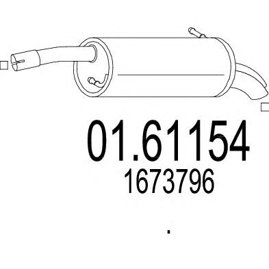 MTS 0161154 -  Глушитель выхлопных газов конечный
