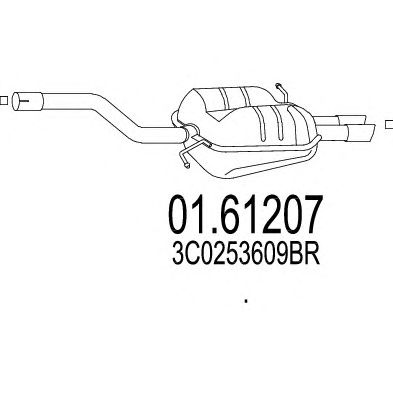MTS 0161207 -  Глушитель выхлопных газов конечный
