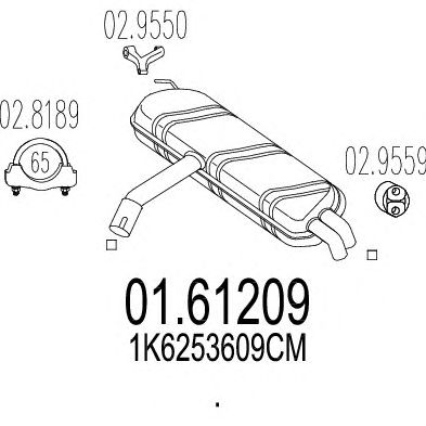 MTS 0161209 -  Глушитель выхлопных газов конечный