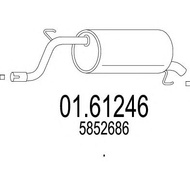 MTS 0161246 -  Глушитель выхлопных газов конечный