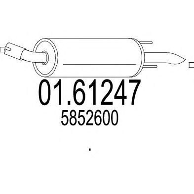 MTS 0161247 -  Глушитель выхлопных газов конечный