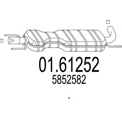 MTS 0161252 -  Глушитель выхлопных газов конечный
