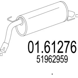 MTS 0161276 -  Глушитель выхлопных газов конечный