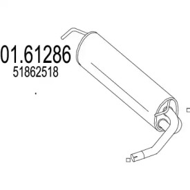 MTS 0161286 -  Глушитель выхлопных газов конечный