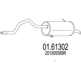 MTS 0161302 -  Глушитель выхлопных газов конечный